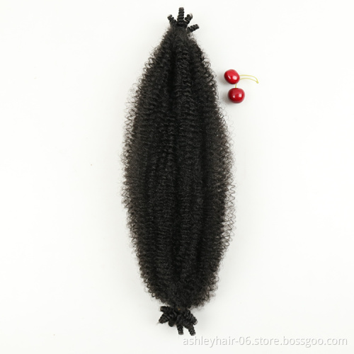 Julianna kanekalon springy afro twist 16inch twisted up pre-fluffed 3x crochet ombre braids hair fluffed afro spring twist